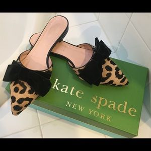 Kate Spade leopard mules
